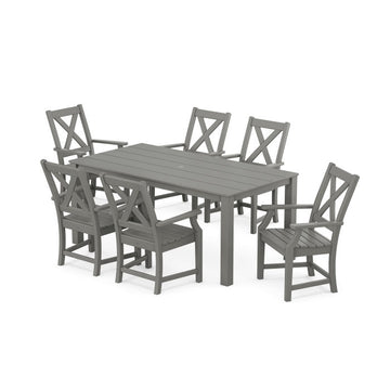 Polywood Braxton Arm Chair 7-Piece Parsons Dining Set PWS2262-1