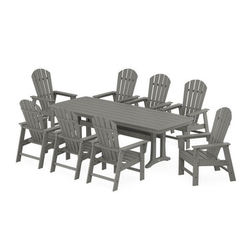 Polywood South Beach 9-Piece Dining Set with Trestle Legs PWS1511-1