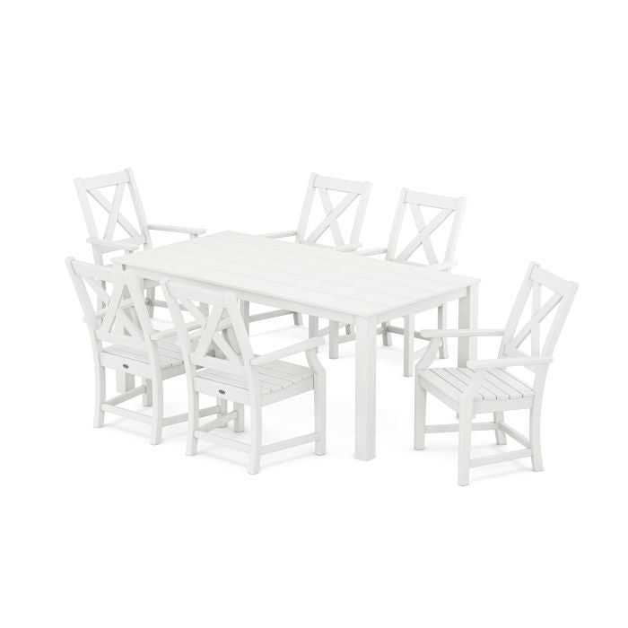 Polywood Braxton Arm Chair 7-Piece Parsons Dining Set PWS2262-1