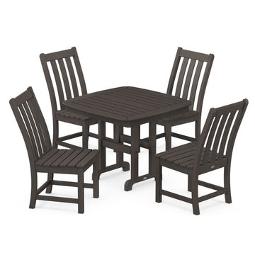 Polywood Vineyard 5-Piece Side Chair Dining Set in Vintage Finish PWS659-1-V