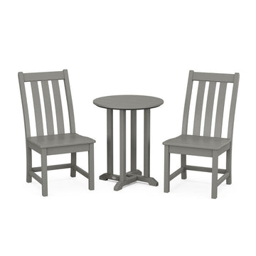 Polywood Vineyard Side Chair 3-Piece Round Dining Set PWS1317-1