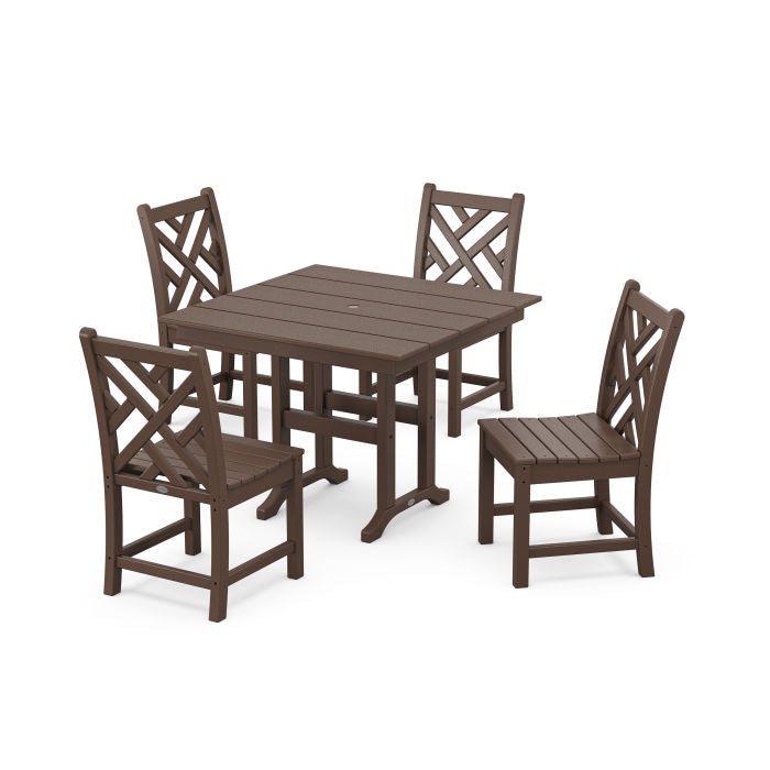 Polywood Chippendale Side Chair 5-Piece Farmhouse Dining Set PWS1139-1