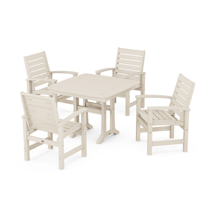 Polywood Signature 5-Piece Dining Set with Trestle Legs PWS984-1