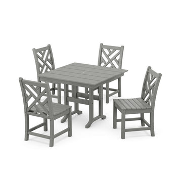 Polywood Chippendale Side Chair 5-Piece Farmhouse Dining Set PWS1139-1