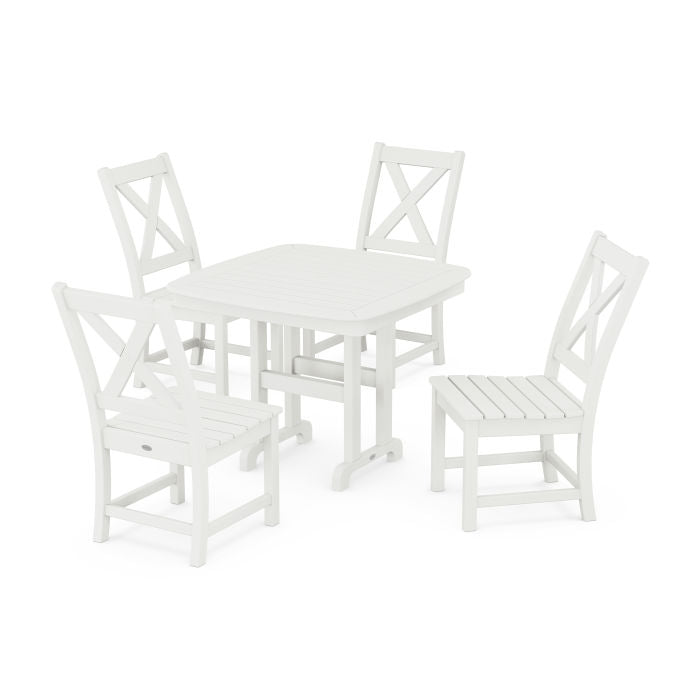 Polywood Braxton Side Chair 5-Piece Dining Set in Vintage Finish PWS1233-1-V