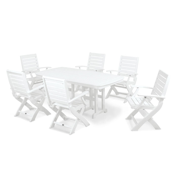 Polywood Signature Folding Chair 7-Piece Dining Set PWS151-1