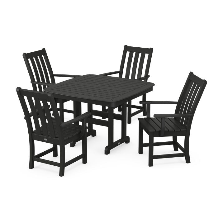 Polywood Vineyard 5-Piece Dining Set with Trestle Legs PWS938-1