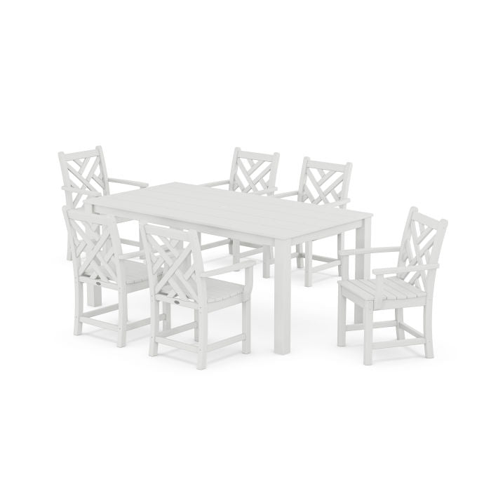 Polywood Chippendale Arm Chair 7-Piece Parsons Dining Set PWS2318-1