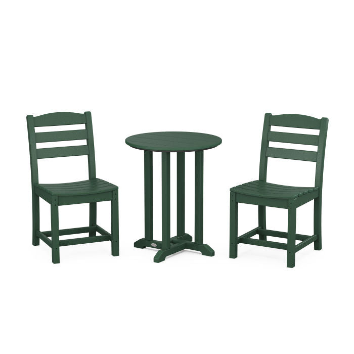 Polywood La Casa Café Side Chair 3-Piece Round Dining Set PWS1300-1