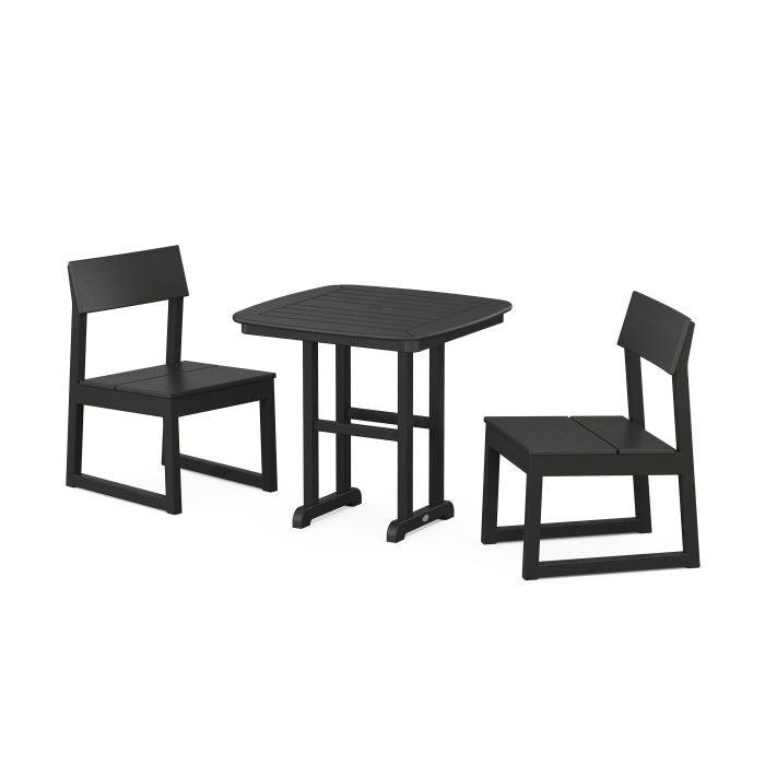 Polywood EDGE Side Chair 3-Piece Dining Set PWS1209-1