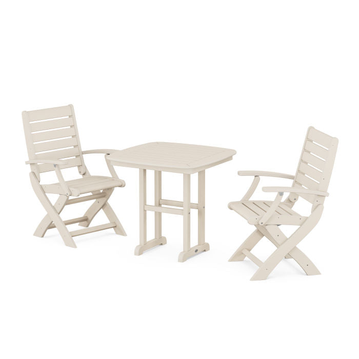 Polywood Signature Folding Chair 3-Piece Dining Set PWS1224-1