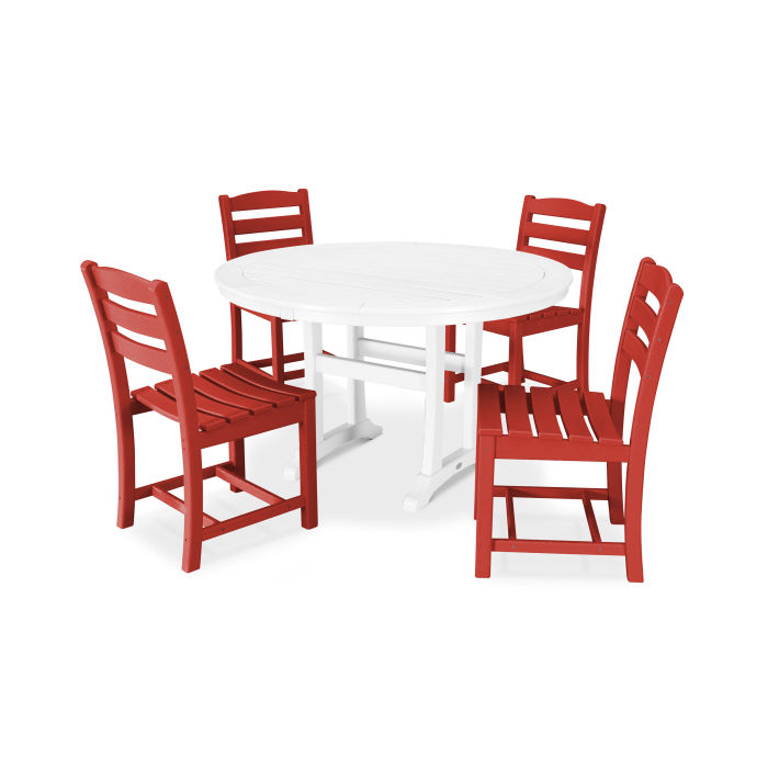 Polywood La Casa Café 5-Piece Side Chair Dining Set PWS302-1