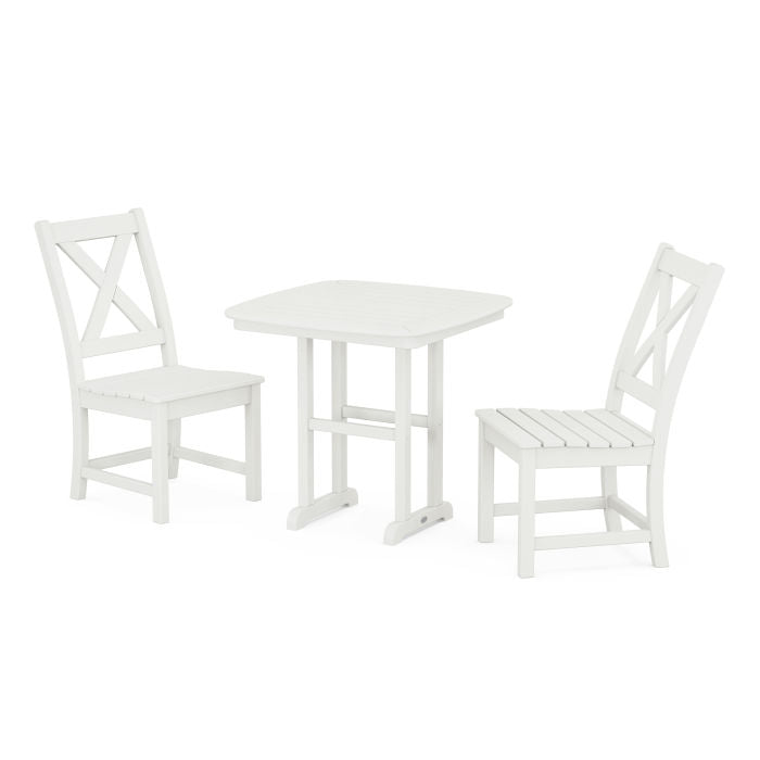 Polywood Braxton Side Chair 3-Piece Dining Set in Vintage Finish PWS1200-1-V
