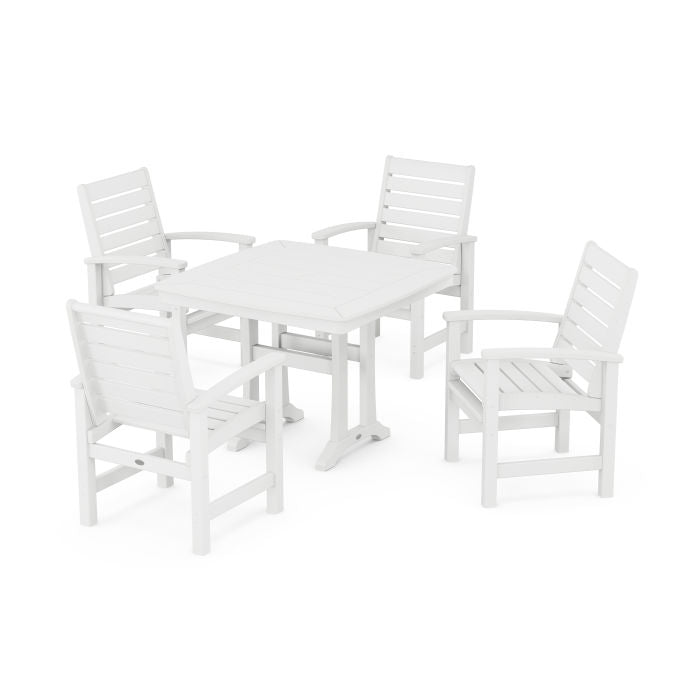 Polywood Signature 5-Piece Dining Set with Trestle Legs PWS984-1