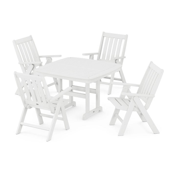 Polywood Vineyard Folding Chair 5-Piece Dining Set PWS939-1