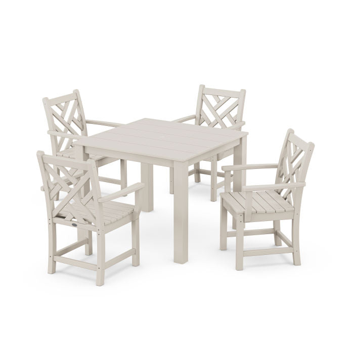 Polywood Chippendale 5-Piece Parsons Dining Set PWS2321-1
