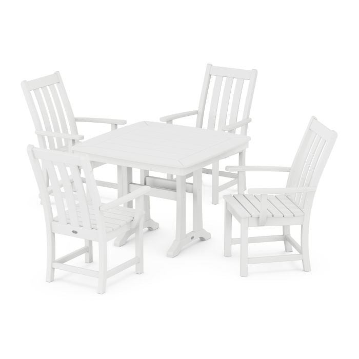 Polywood Vineyard 5-Piece Dining Set with Trestle Legs PWS991-1