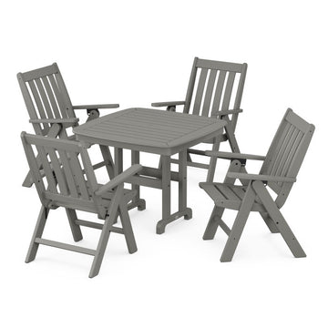 Polywood Vineyard Folding Chair 5-Piece Dining Set PWS1255-1