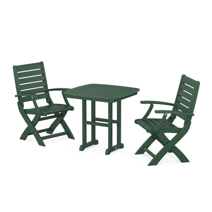 Polywood Signature Folding Chair 3-Piece Dining Set PWS1224-1