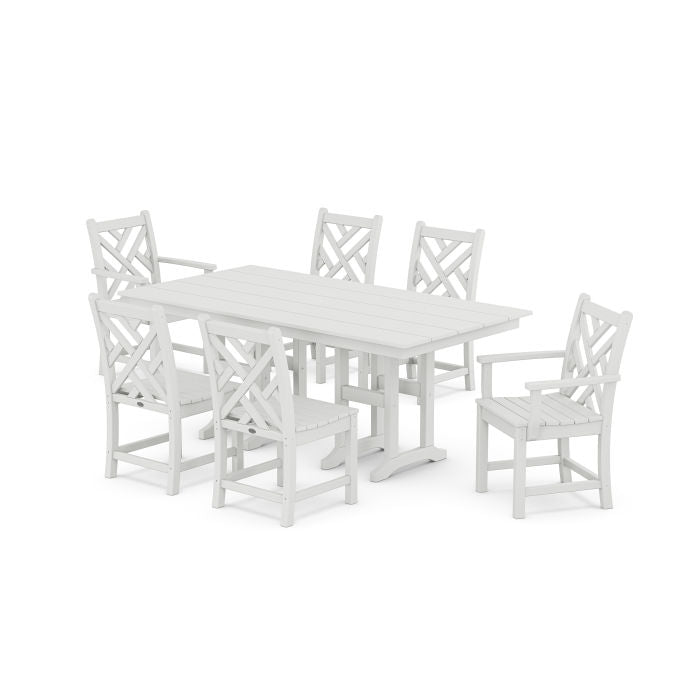Polywood Chippendale 7-Piece Farmhouse Dining Set PWS627-1