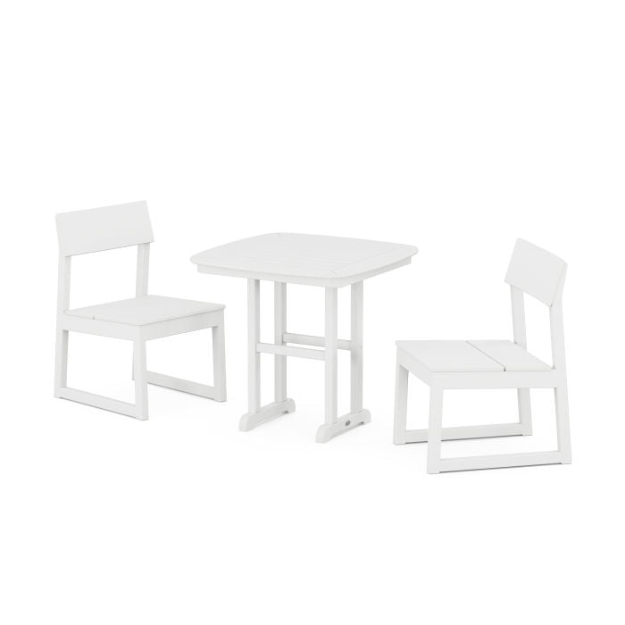 Polywood EDGE Side Chair 3-Piece Dining Set PWS1209-1