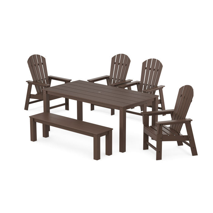Polywood South Beach 6-Piece Parsons Dining Set with Bench PWS2314-1