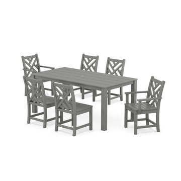 Polywood Chippendale 7-Piece Parsons Dining Set PWS2317-1