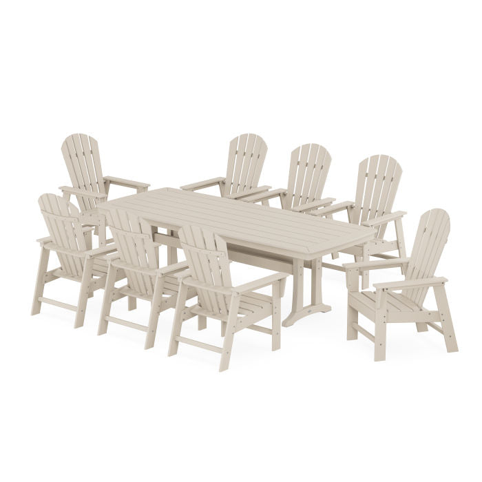 Polywood South Beach 9-Piece Dining Set with Trestle Legs PWS1511-1
