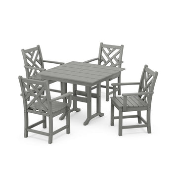 Polywood Chippendale 5-Piece Farmhouse Dining Set PWS1138-1