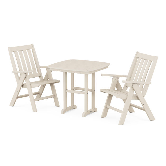 Polywood Vineyard Folding Chair 3-Piece Dining Set PWS1231-1