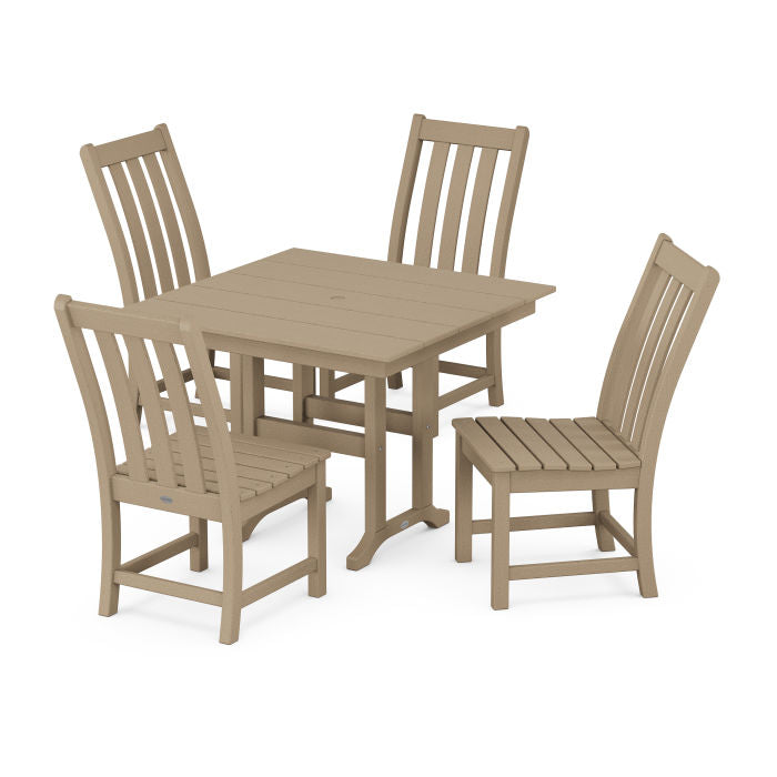Polywood Vineyard Side Chair 5-Piece Farmhouse Dining Set in Vintage Finish PWS1164-1-V
