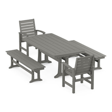 Polywood Signature 5-Piece Dining Set with Trestle Legs PWS1059-1