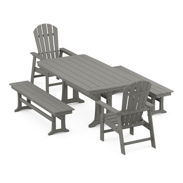 Polywood South Beach 5-Piece Dining Set with Trestle Legs PWS1060-1