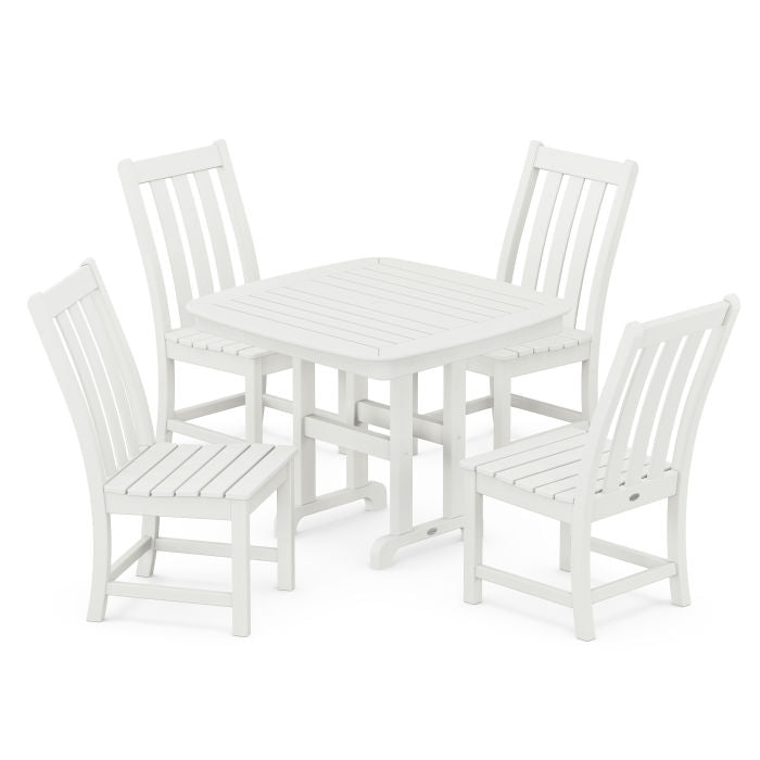 Polywood Vineyard 5-Piece Side Chair Dining Set in Vintage Finish PWS659-1-V