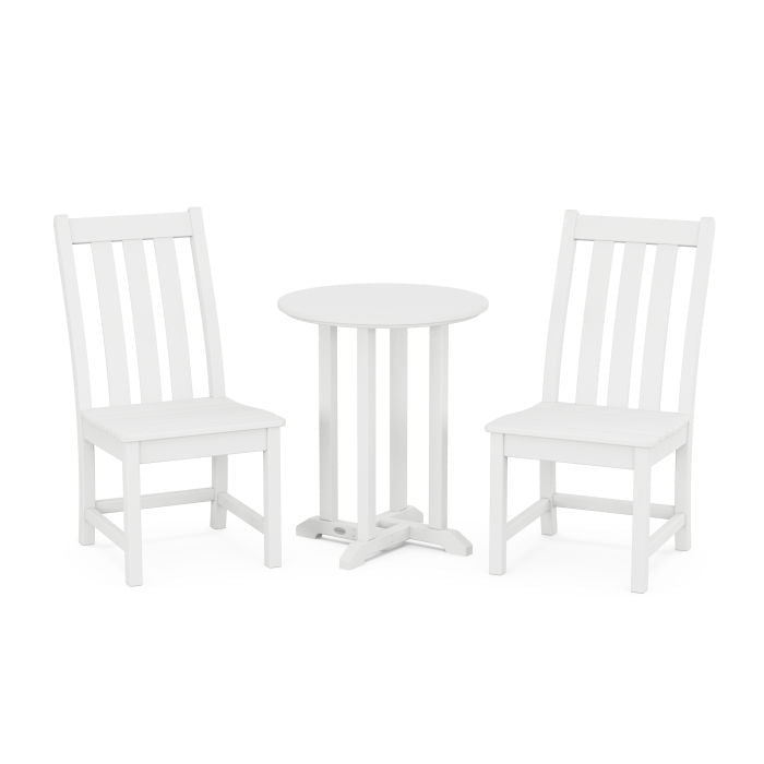 Polywood Vineyard Side Chair 3-Piece Round Dining Set PWS1317-1