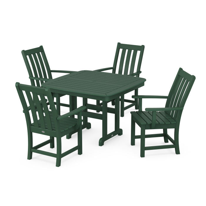 Polywood Vineyard 5-Piece Dining Set with Trestle Legs PWS938-1