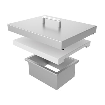 Aspire By Hestan Countertop Trash Chute With Cutting Board Stainless Cover