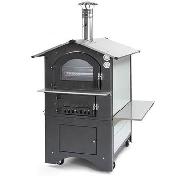Fontana Forni Gusto 100AV 65 Inch Freestanding Wood Burning Oven and Grill