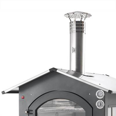 Fontana Forni Gusto 57AV 40 Inch Freestanding Wood Burning Oven and Grill
