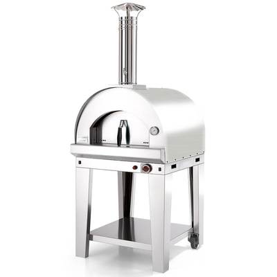 Fontana Forni Margherita 31 Inch Stainless On A Cart Gas Oven and Grill