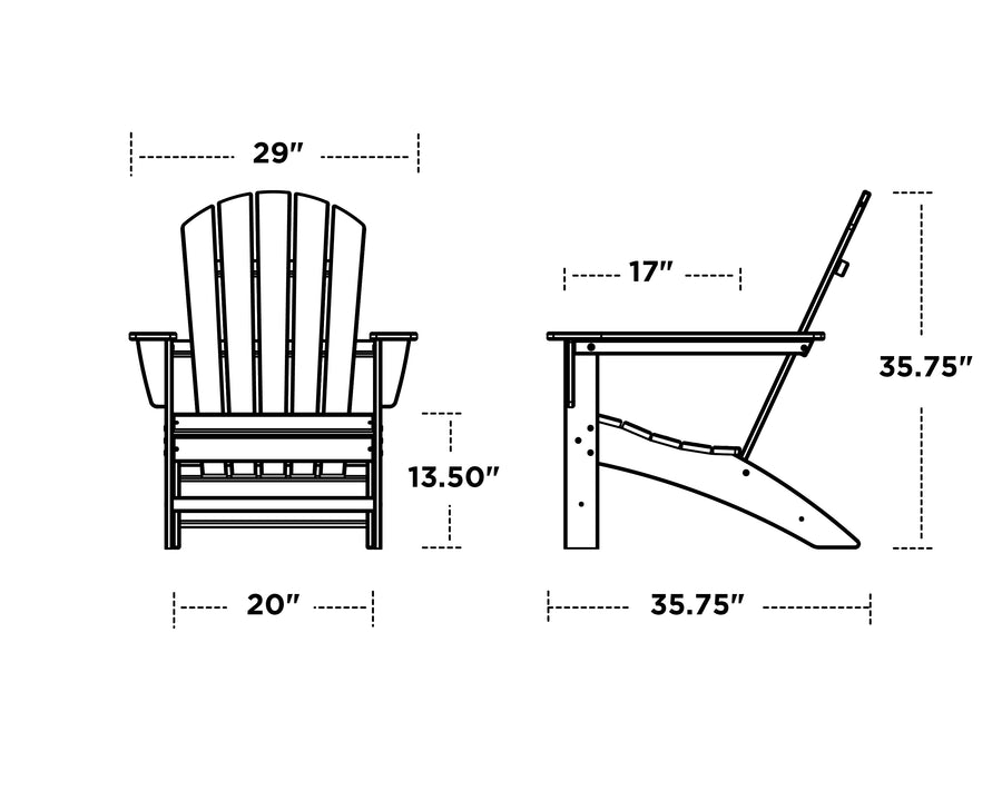 Polywood Nautical Adirondack Chair AD410