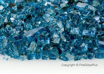 Fire Glass Plus Blue Lagoon Reflective 1/4