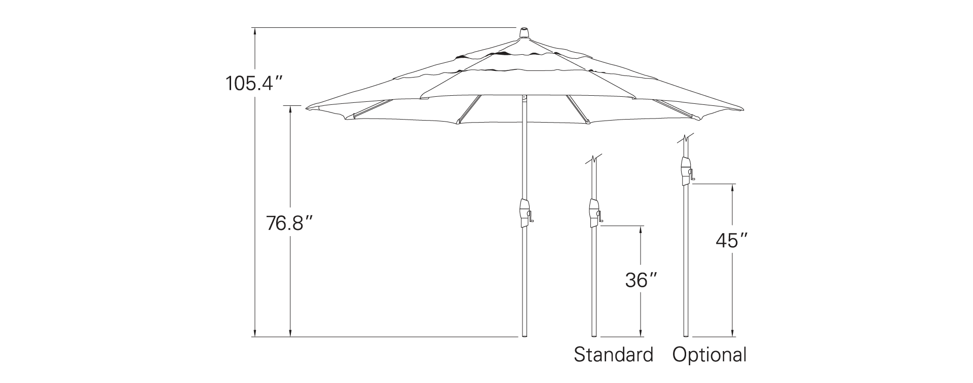 outer Treasure Garden 11' Auto Tilt Octagon Umbrella – Outdoor
