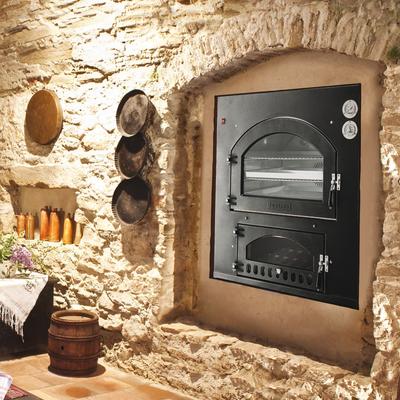 Fontana Forni INC 80X65V & INC 80X65Q 37 Inch Built-In Wood Burning Oven and Grill